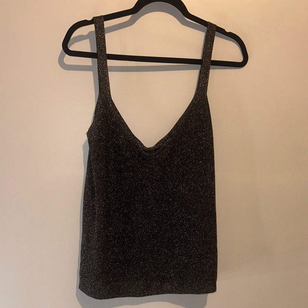 Mango Black Sparkle Camisole